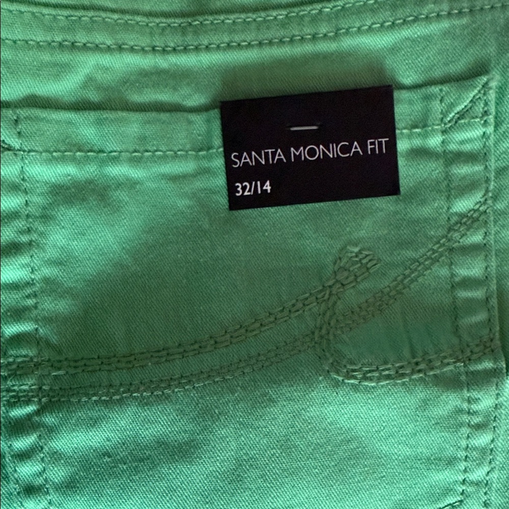 Nine West Mint Santa Monica fit Green Jean Shorts - Picture 5 of 9